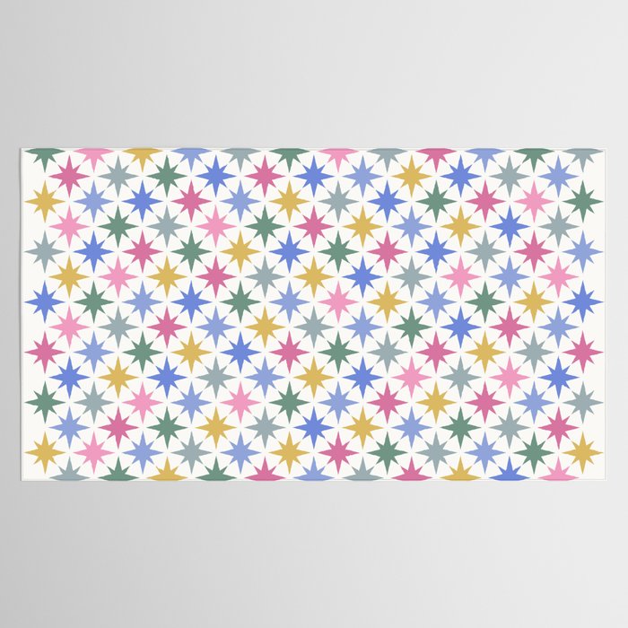 Starry Art Deco Pattern Multicolor II Tablecloth Gallery Image 2