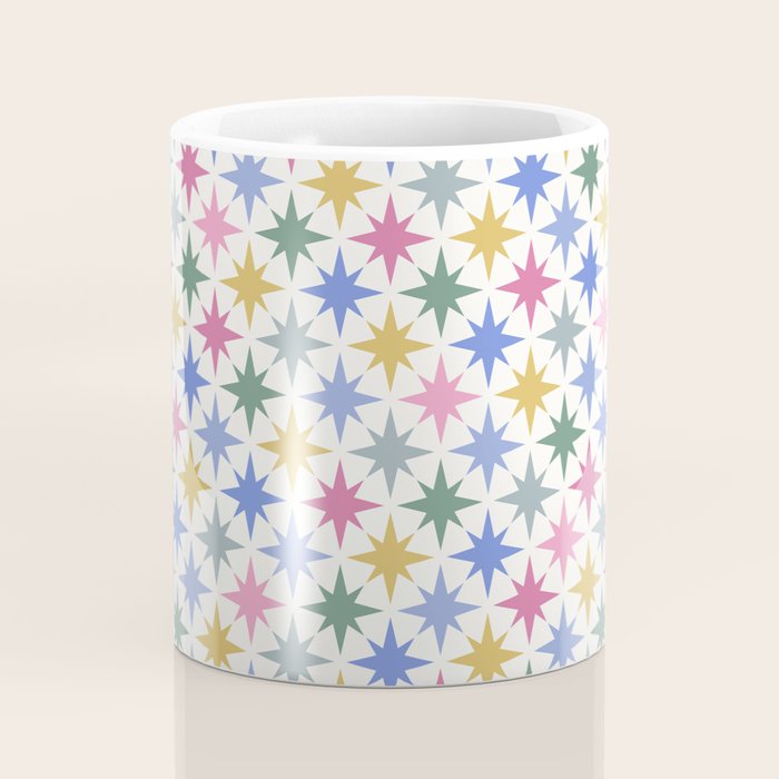 Starry Art Deco Pattern Multicolor II Coffee Mug Gallery Image 4