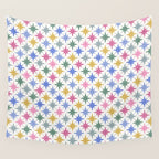 Starry Art Deco Pattern Multicolor II Wall Tapestry Gallery Image 4