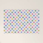 Starry Art Deco Pattern Multicolor II Welcome Mat Gallery Image 1