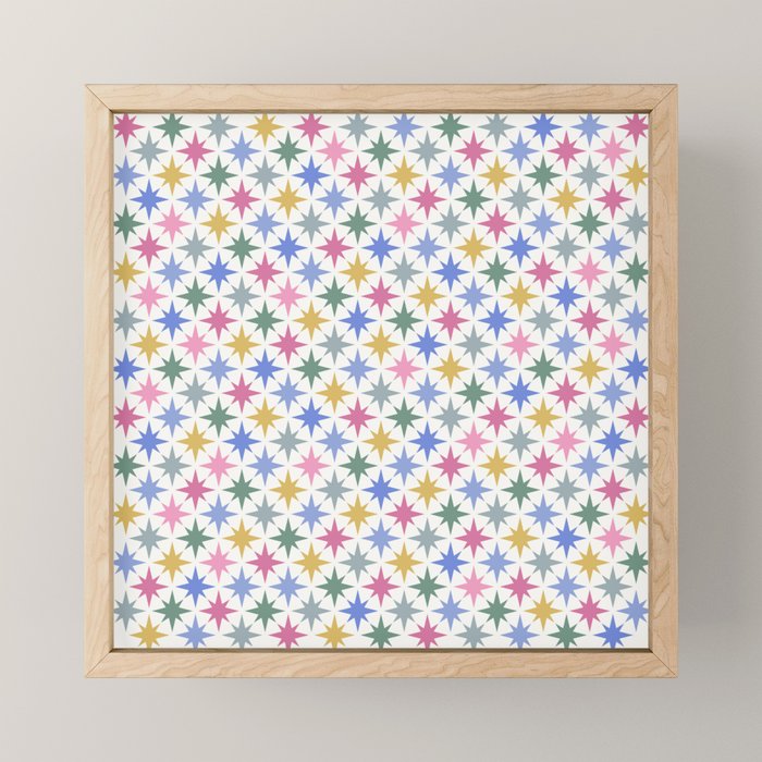 Starry Art Deco Pattern Multicolor II Mini Art Print Gallery Image 1