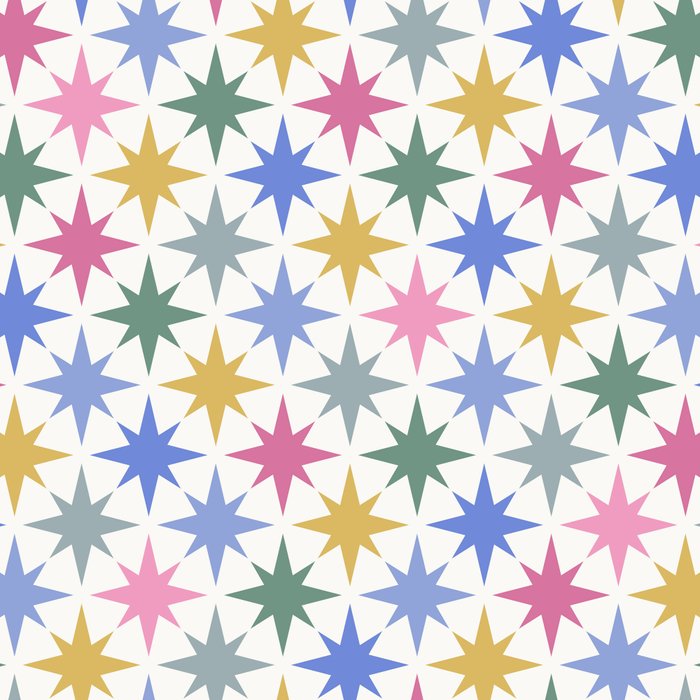 Starry Art Deco Pattern Multicolor II Coffee Mug Gallery Image 2