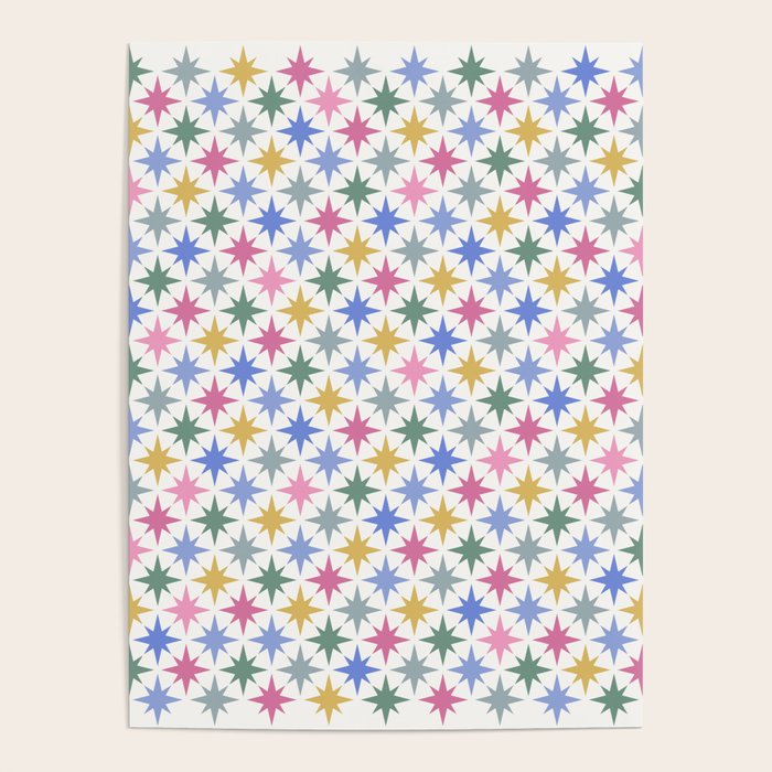 Starry Art Deco Pattern Multicolor II Poster Gallery Image 4