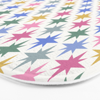 Starry Art Deco Pattern Multicolor II Bath Mat Gallery Image 3