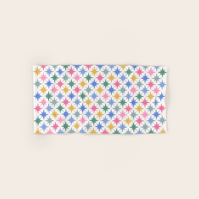 Starry Art Deco Pattern Multicolor II Bath Towel Gallery Image 1