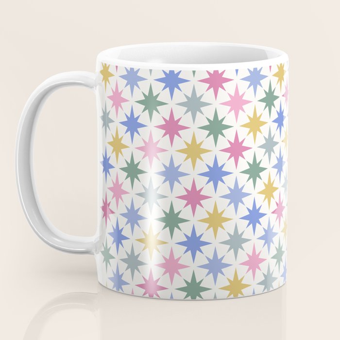 Starry Art Deco Pattern Multicolor II Coffee Mug Gallery Image 3