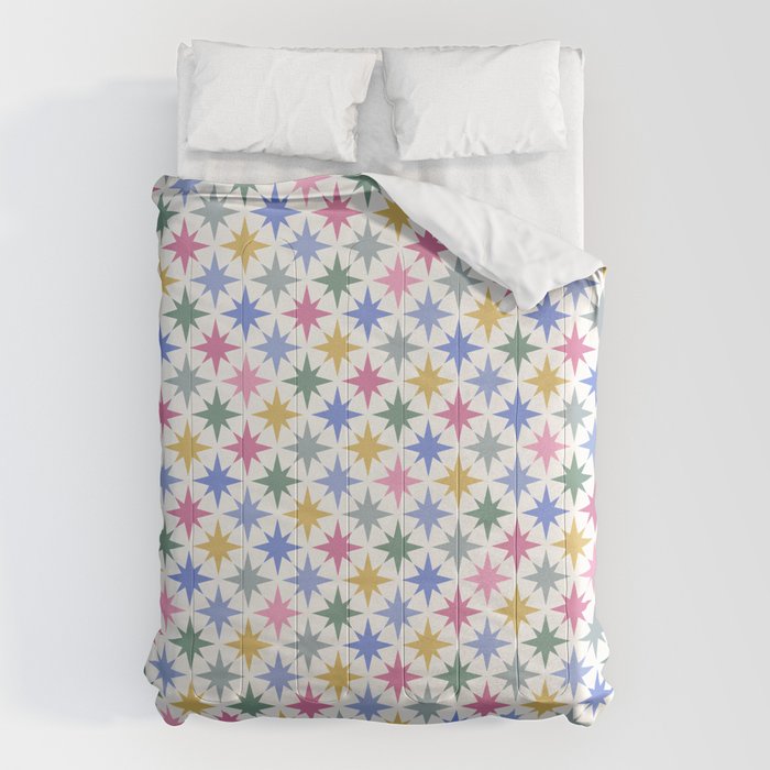 Starry Art Deco Pattern Multicolor II Comforter Gallery Image 6