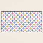 Starry Art Deco Pattern Multicolor II Desk Mat Gallery Image 3