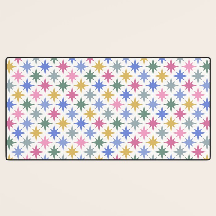 Starry Art Deco Pattern Multicolor II Desk Mat Gallery Image 3