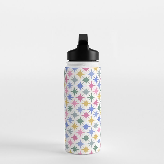 Starry Art Deco Pattern Multicolor II Water Bottle Gallery Image 3