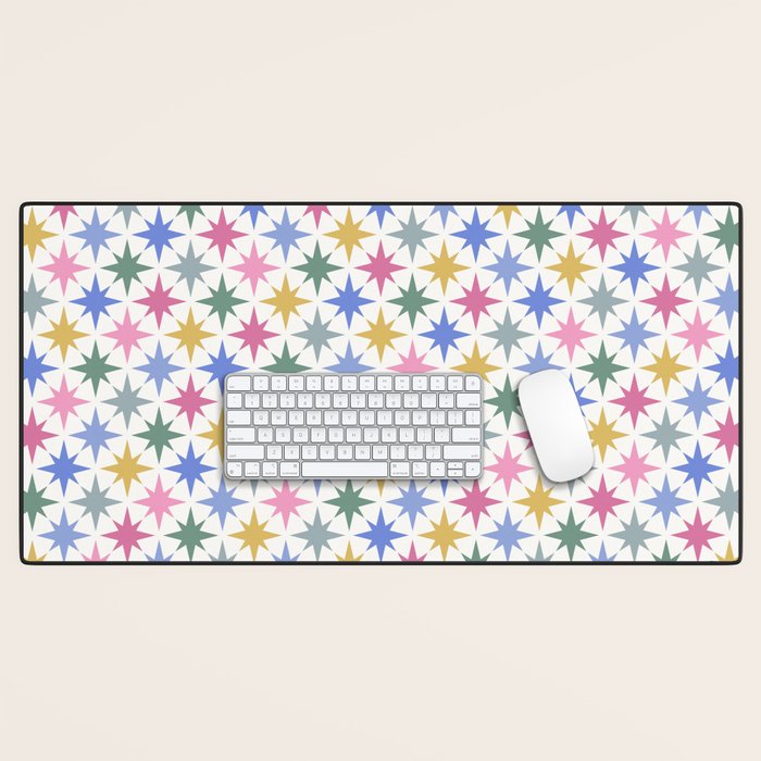 Starry Art Deco Pattern Multicolor II Desk Mat Gallery Image 1