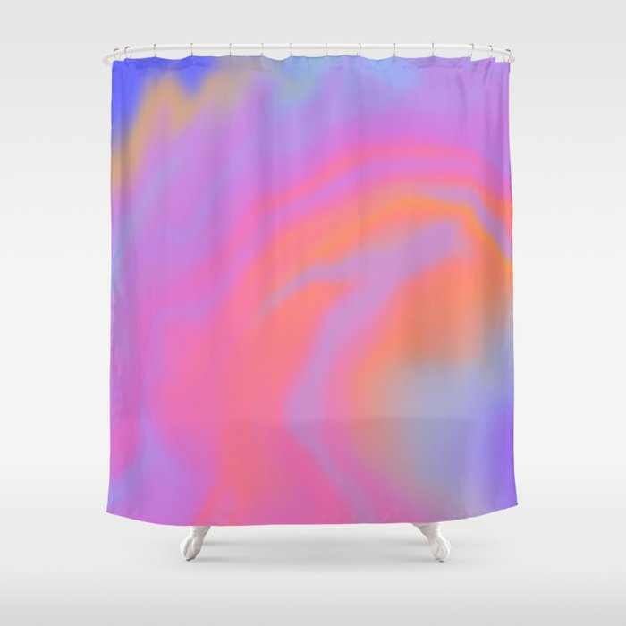 Modern crazy sunset  Shower Curtain Gallery Image 1