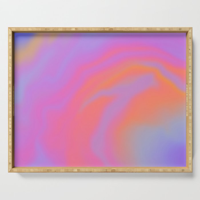 Modern crazy sunset  Serving Tray Gallery Image 1
