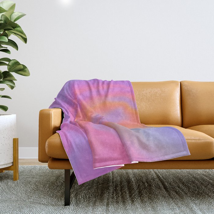 Modern crazy sunset  Throw Blanket Gallery Image 1