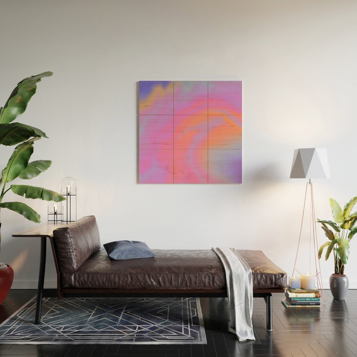 Modern crazy sunset  Wood Wall Art Gallery Image 2