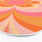Retro Flower Bath Mat Gallery Image 3