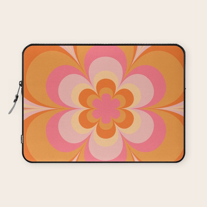 Retro Flower Laptop Sleeve Gallery Image 1