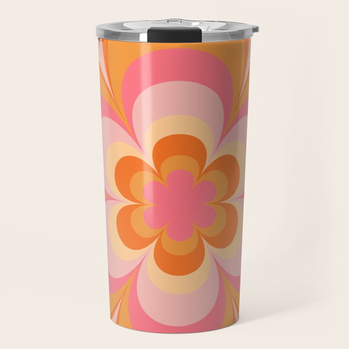 Retro Flower Travel Mug Gallery Image 1