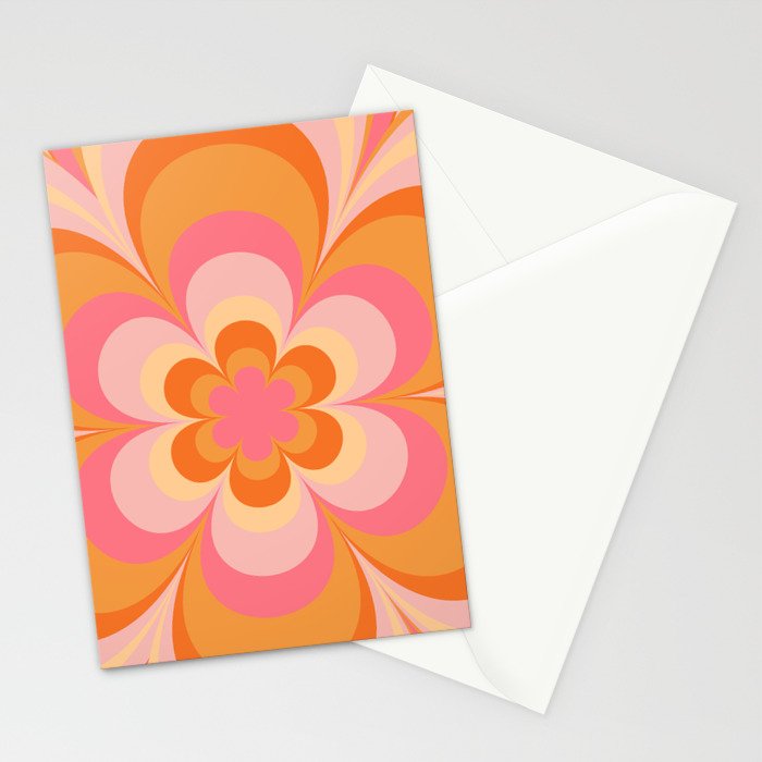 Retro Flower Stationery Card Gallery Image 2
