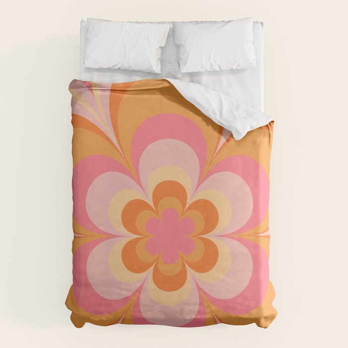 Retro Flower Duvet Cover Gallery Image 1