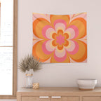 Retro Flower Wall Tapestry Gallery Image 2