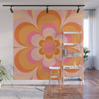 Retro Flower Wall Mural Gallery Image 1
