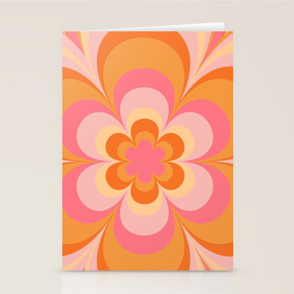Retro Flower Stationery Card Gallery Image 1