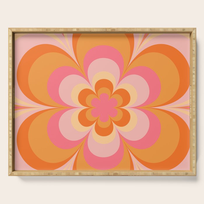 Retro Flower Serving Tray Gallery Image 1
