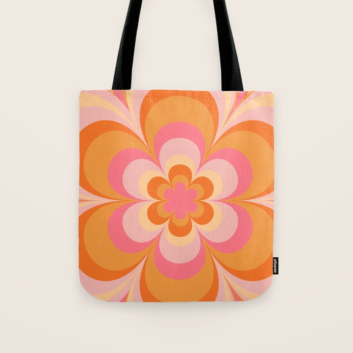 Retro Flower Tote Bag Gallery Image 1