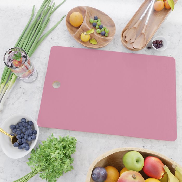 Bubble Gum Pink Solid Color Cutting Board Gallery Image 2