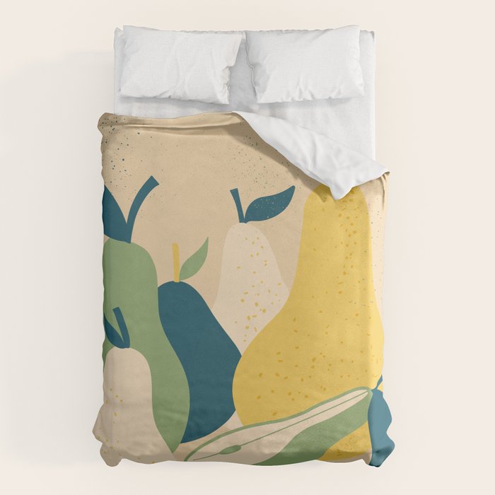 Still life, pears  Duvet Cover Gallery Image 1