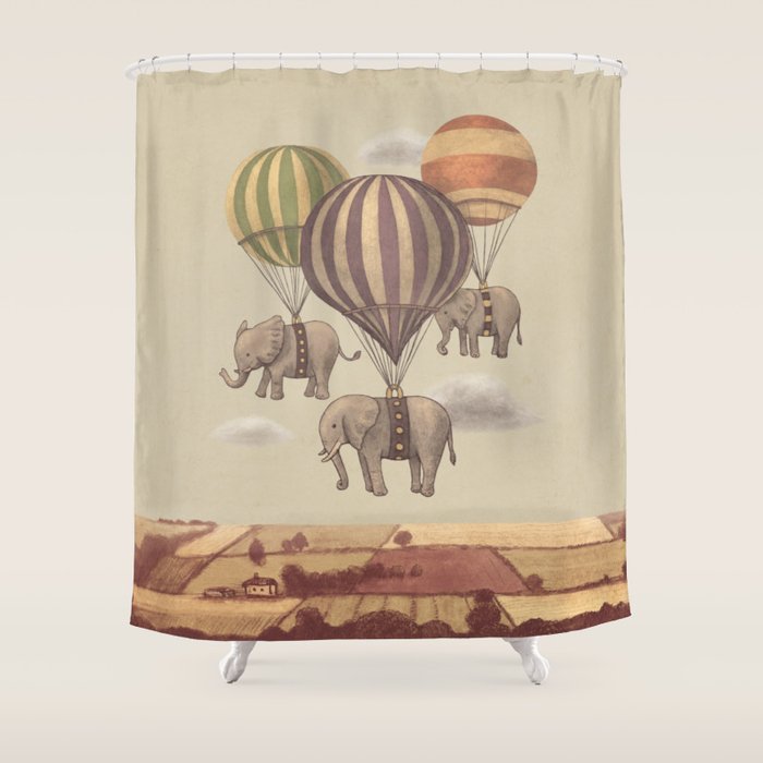 Flight of The Elephants Shower Curtain Gallery Image 1