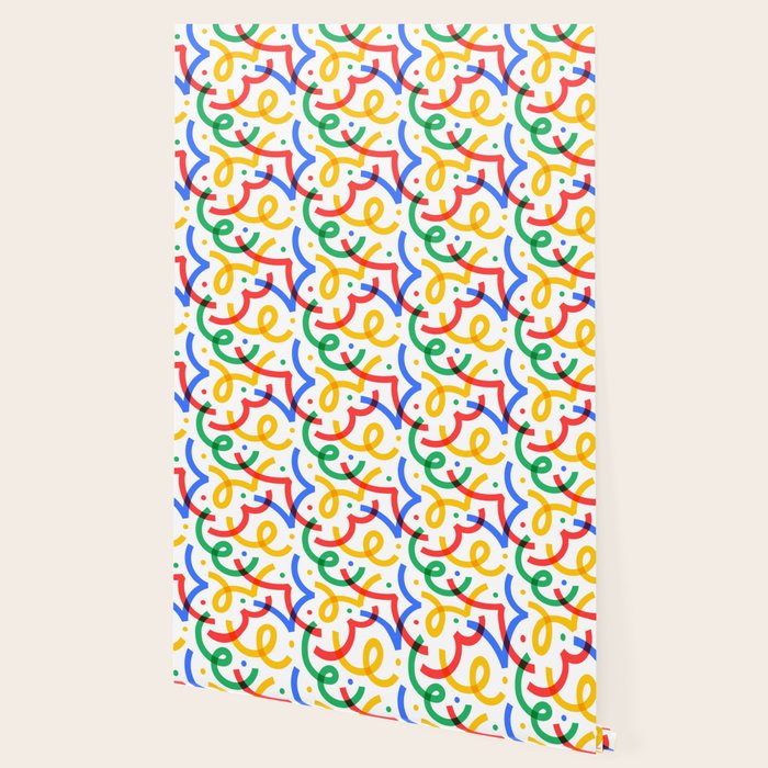 Colorful fun line doodle art pattern Wallpaper Gallery Image 2