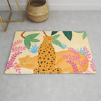 Panthers in Magical Garden Rug Gallery Image 1