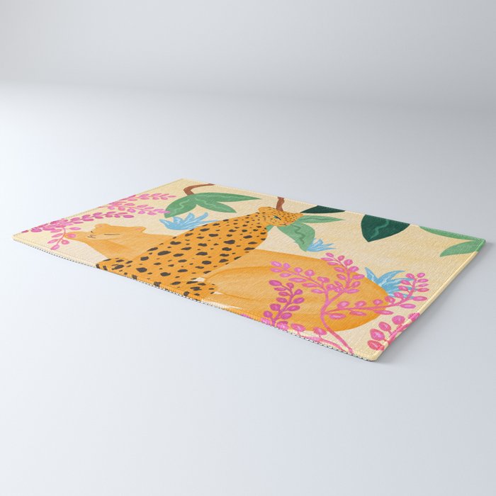 Panthers in Magical Garden Rug Gallery Image 3