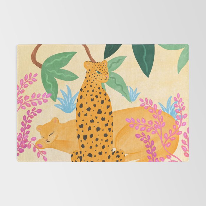 Panthers in Magical Garden Rug Gallery Image 2