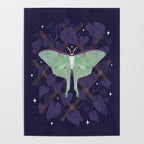 Night Trellis (Luna Moth) Poster Gallery Image 4