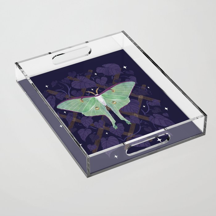 Night Trellis (Luna Moth) Acrylic Tray Gallery Image 1