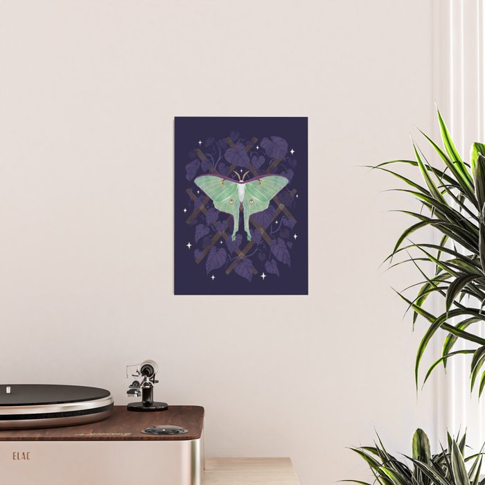 Night Trellis (Luna Moth) Poster Gallery Image 2