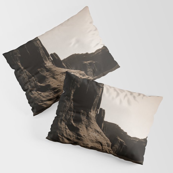 Canyon de Chelly - Chinle, Arizona - Navajo Indians on Horseback by Edward Curtis Pillow Sham Gallery Image 1