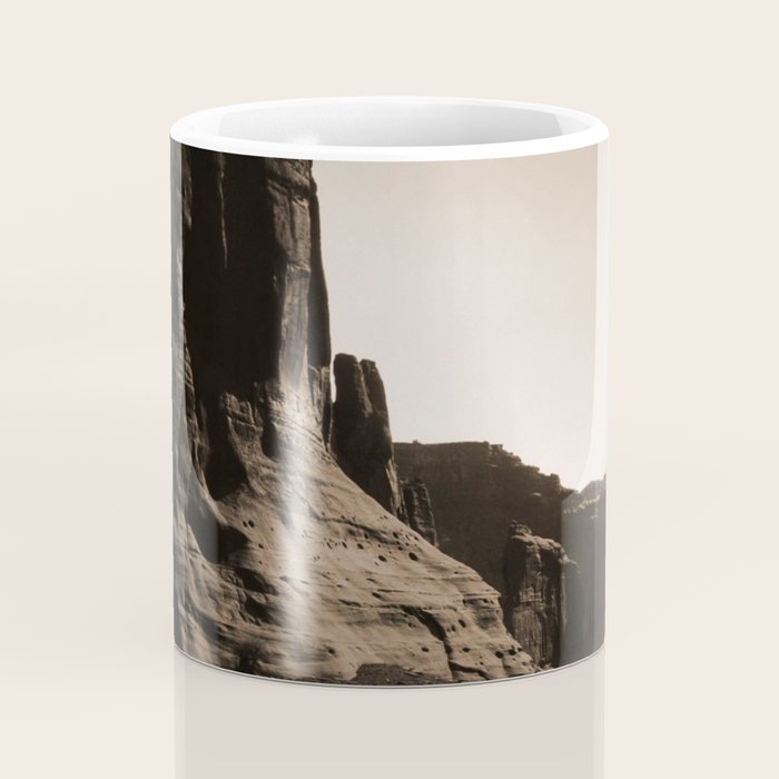 Canyon de Chelly - Chinle, Arizona - Navajo Indians on Horseback by Edward Curtis Coffee Mug Gallery Image 4