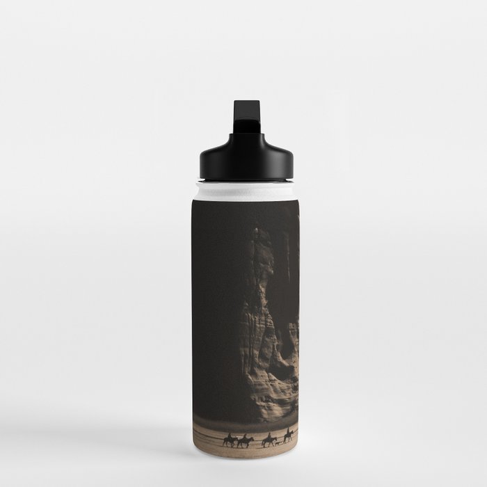 Canyon de Chelly - Chinle, Arizona - Navajo Indians on Horseback by Edward Curtis Water Bottle Gallery Image 3