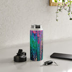 Radiant Resonance Colorful Psychedelic Distorted Paint Water Bottle Gallery Image 4