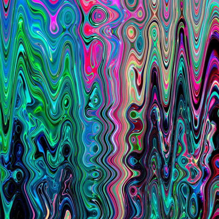 Radiant Resonance Colorful Psychedelic Distorted Paint Coffee Mug Gallery Image 2