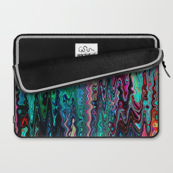 Radiant Resonance Colorful Psychedelic Distorted Paint Laptop Sleeve Gallery Image 2