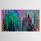Radiant Resonance Colorful Psychedelic Distorted Paint Tablecloth Gallery Image 2