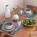 Radiant Resonance Colorful Psychedelic Distorted Paint Placemat Gallery Image 2