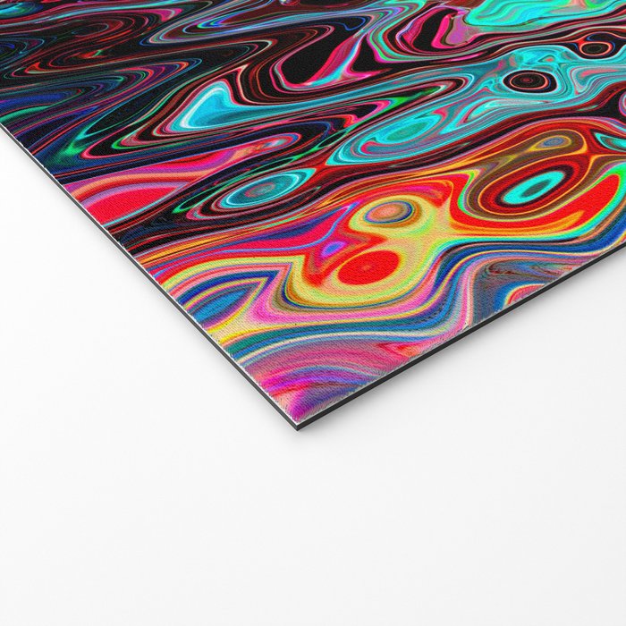 Radiant Resonance Colorful Psychedelic Distorted Paint Welcome Mat Gallery Image 2