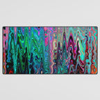 Radiant Resonance Colorful Psychedelic Distorted Paint Desk Mat Gallery Image 3