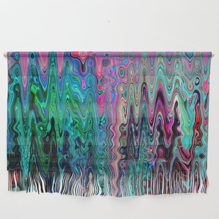 Radiant Resonance Colorful Psychedelic Distorted Paint Wall Hanging Gallery Image 1